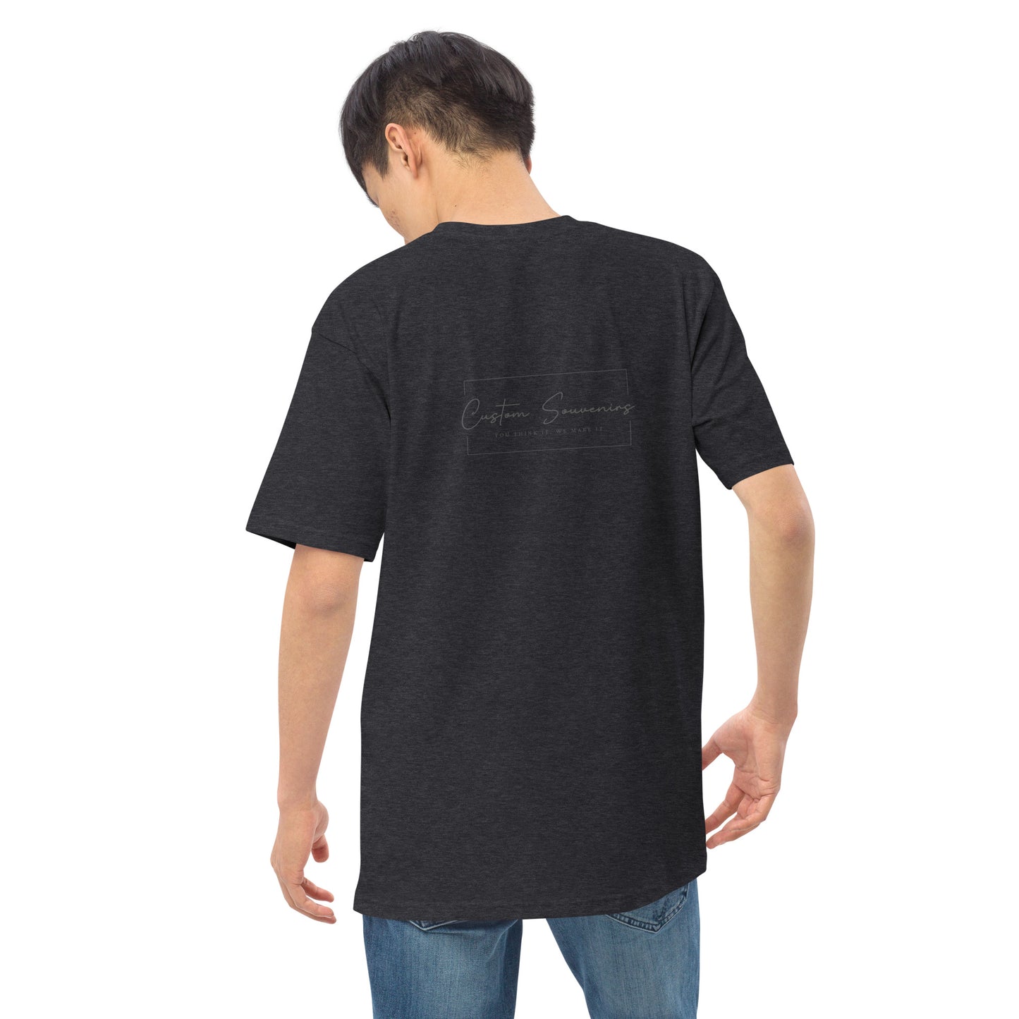 Camiseta premium pesada para hombre