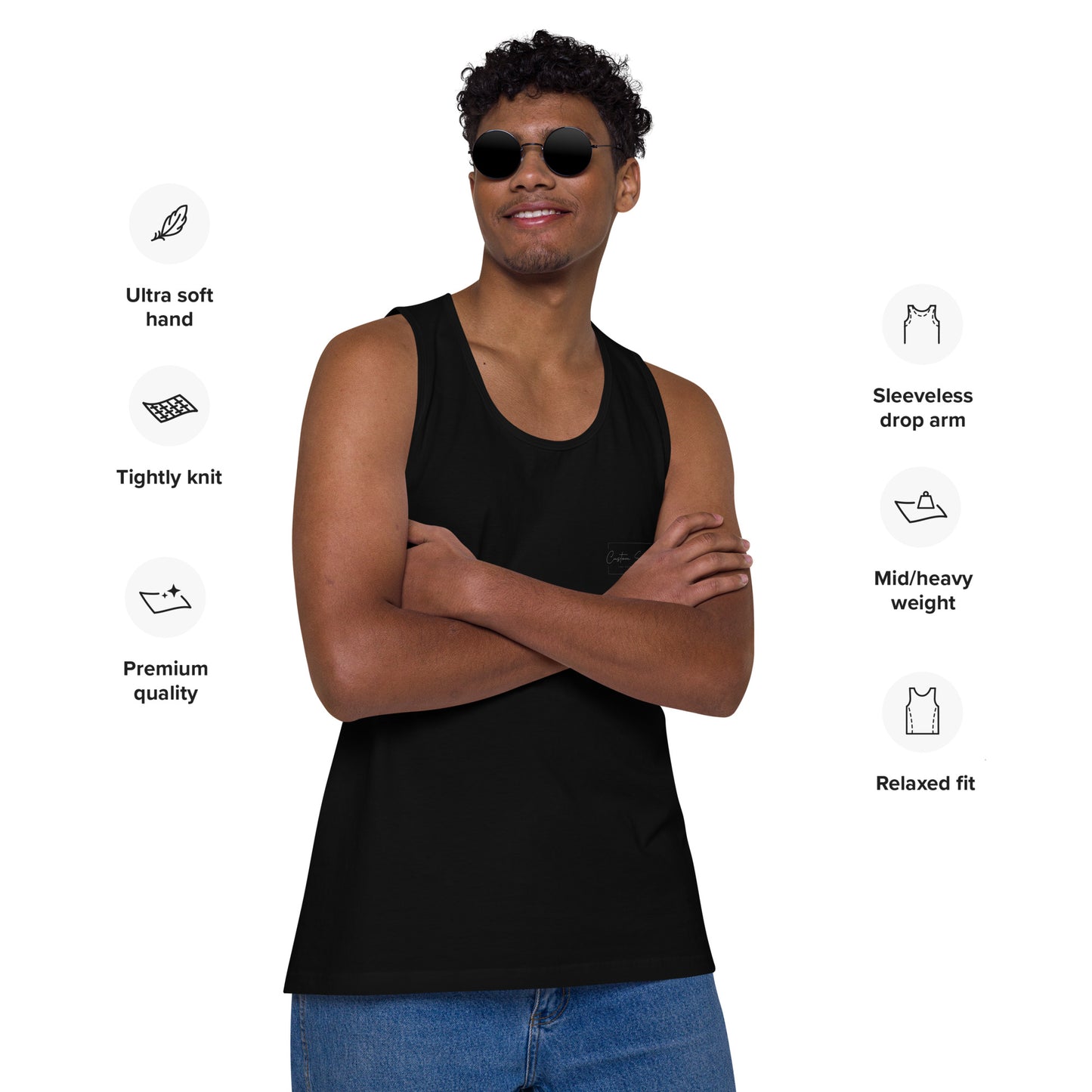 Camiseta sin mangas premium para hombre