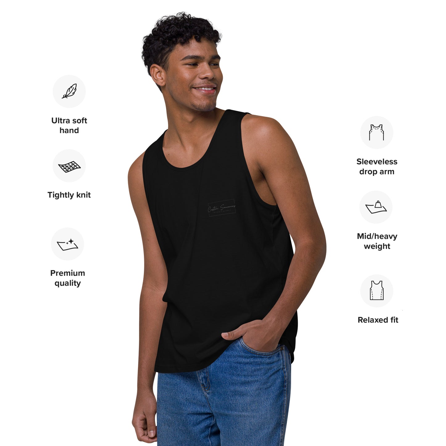 Camiseta sin mangas premium para hombre