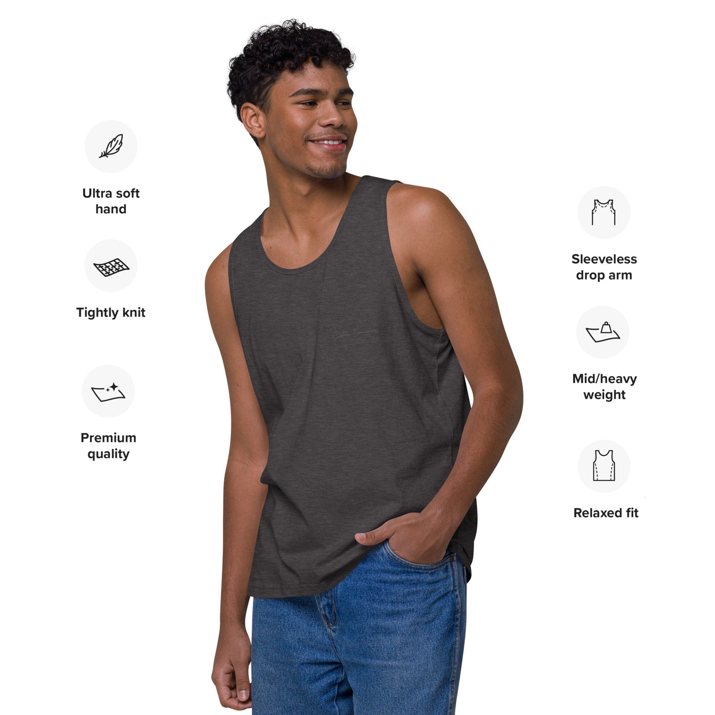 Camiseta sin mangas premium para hombre