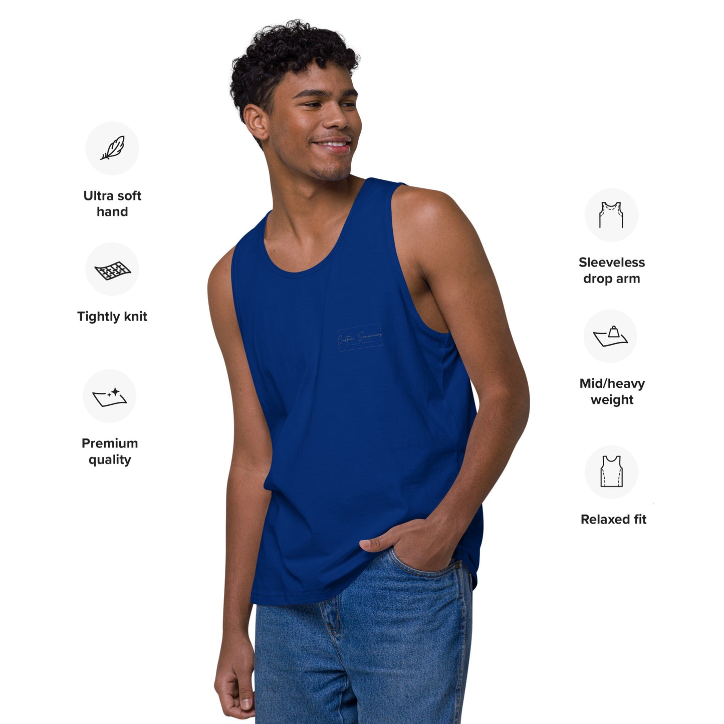 Camiseta sin mangas premium para hombre