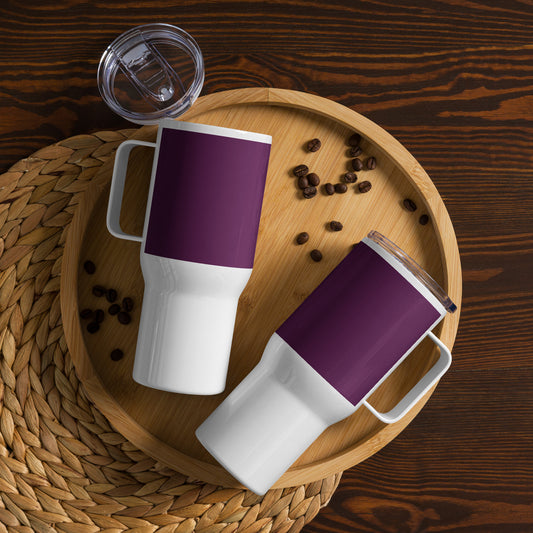 Tyrian Purple Travel mug with a handle