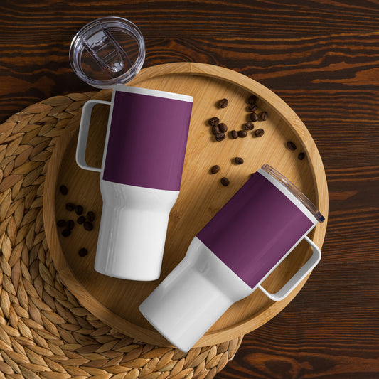 Palatinate Purple Travel mug with a handle