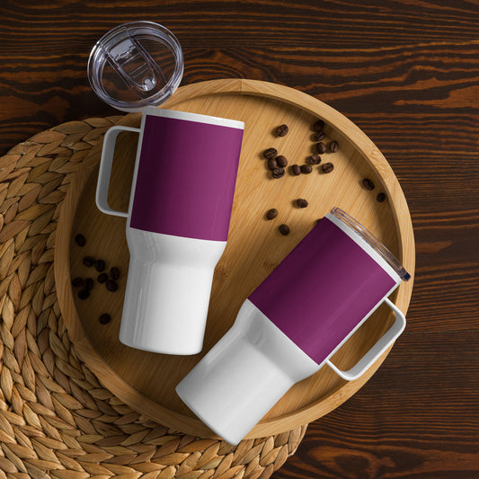 Eggplant Travel mug with a handle