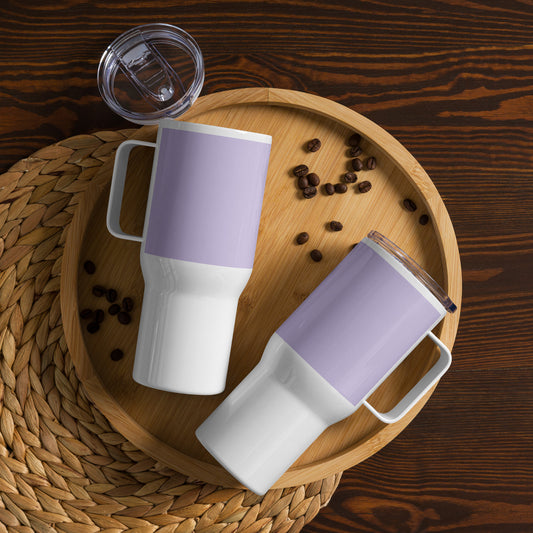 Light Purple Travel mug with a handle